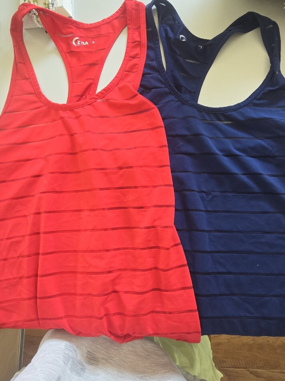 ZYIA Womens Havana Racerback Tank - Red & Navy